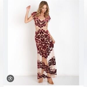 For Love & Lemons black Vienna Maxi Dress